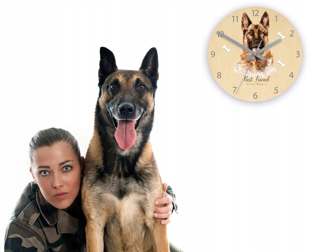 Dětské nástěnné hodiny Ami Ovčák 30 cm vícebarevné