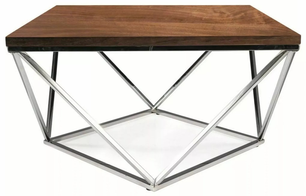 Konferenčný stolík SILVER A ORECH/STRIEBORNA 80X80