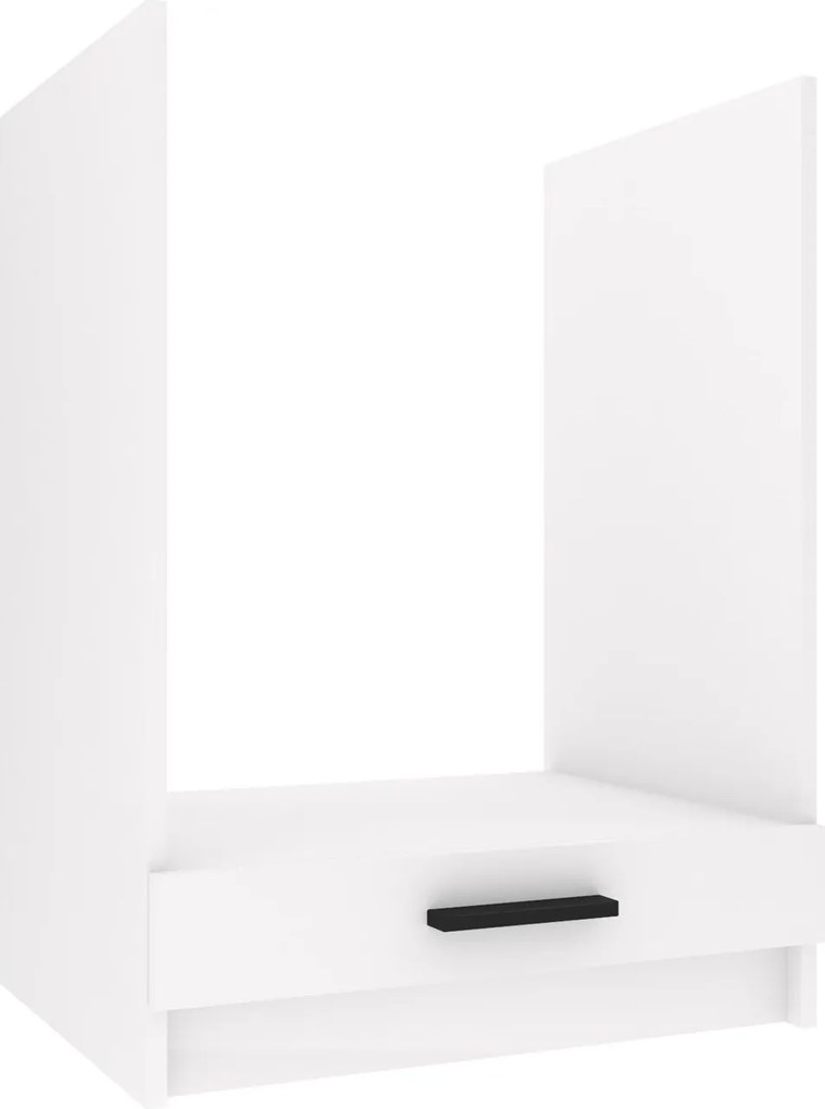 Kuchynská skrinka Belini spodná pre vstavanú rúru 60 cm biely mat bez pracovnej dosky TOR SDP60/0/WT/WT/0/B1