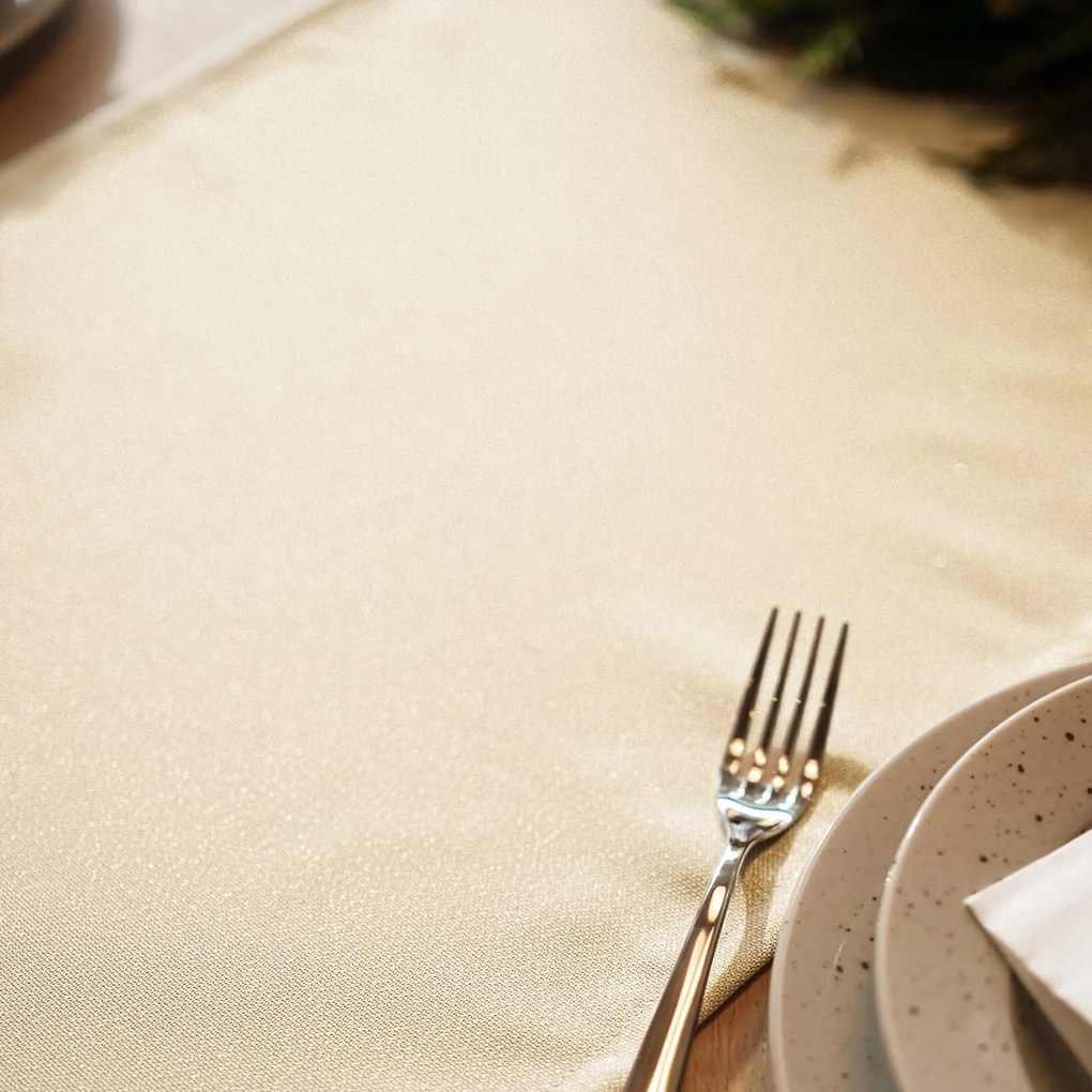 Goldea vianočný exkluzívny behúň na stôl - zlatý s trblietkami 35x180 cm