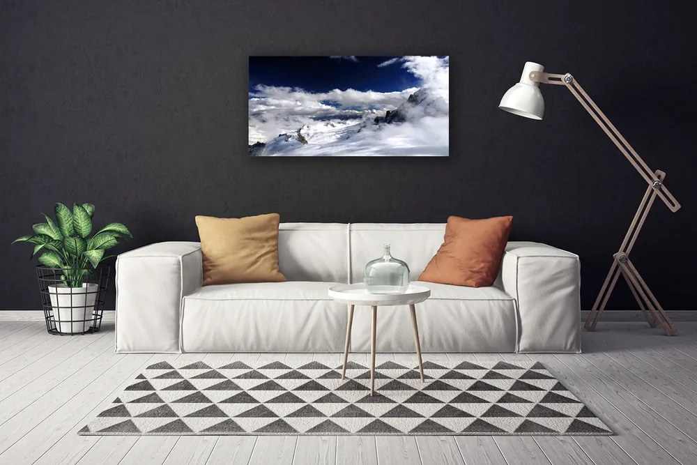 Obraz na plátne Hora mraky príroda 125x50 cm
