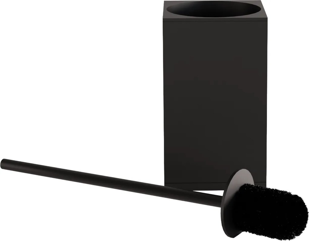 Rea Til, kovový stojan na WC s kefou, čierna matná, REA-88095