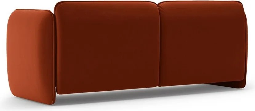 Zamatová pohovka v tehlovej farbe 204 cm Georgia – Micadoni