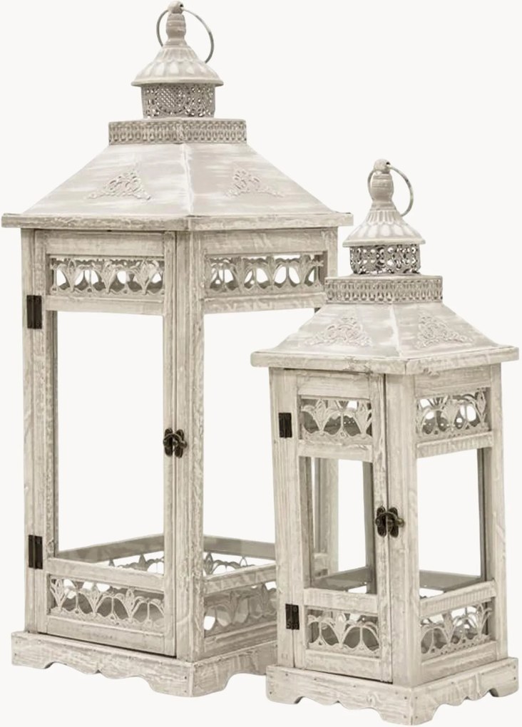 Lampáše z jedľového dreva Anna, 2 ks