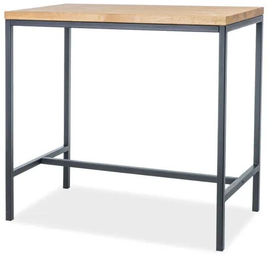 Barový stôl Marisela (dub + čierna). Vlastná spoľahlivá doprava až k Vám domov. 1050488