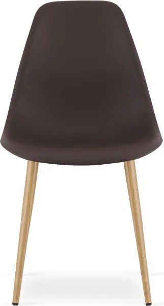 Set dvoch jedálenských stoličiek WAT tmavohnedý - naturálne nohy (2 ks)