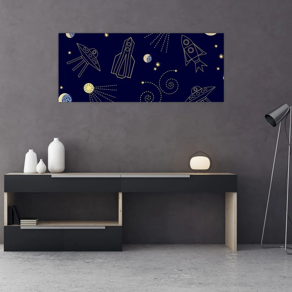 Obraz - Vesmír (120x50 cm)