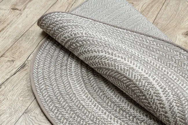 Koberec kruh SIZAL FLAT 48837686 Boho, vrkoč - béžový