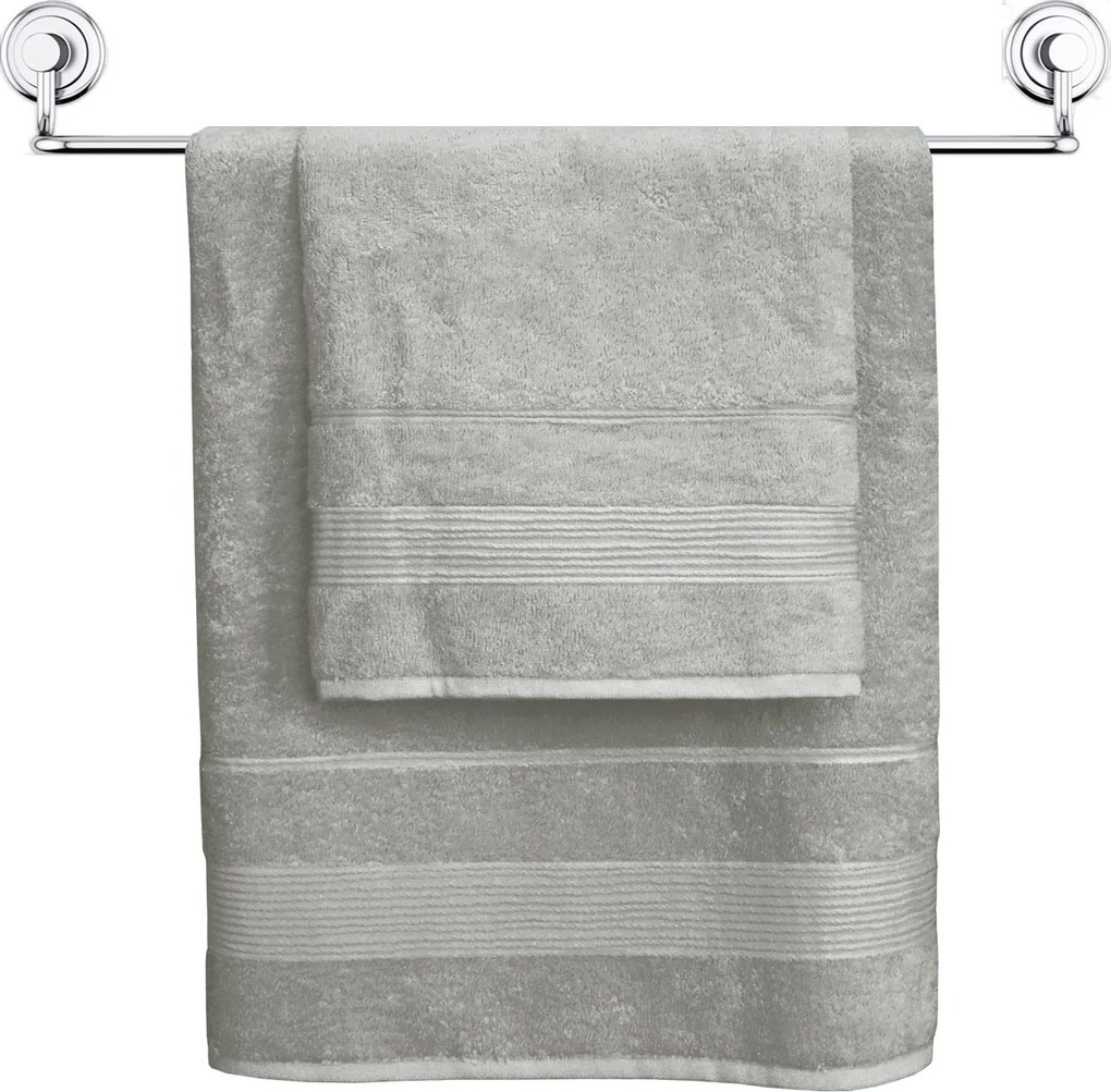 BAMBUSOVÝ UTERÁK MORENO 70X140 CM SIVÁ