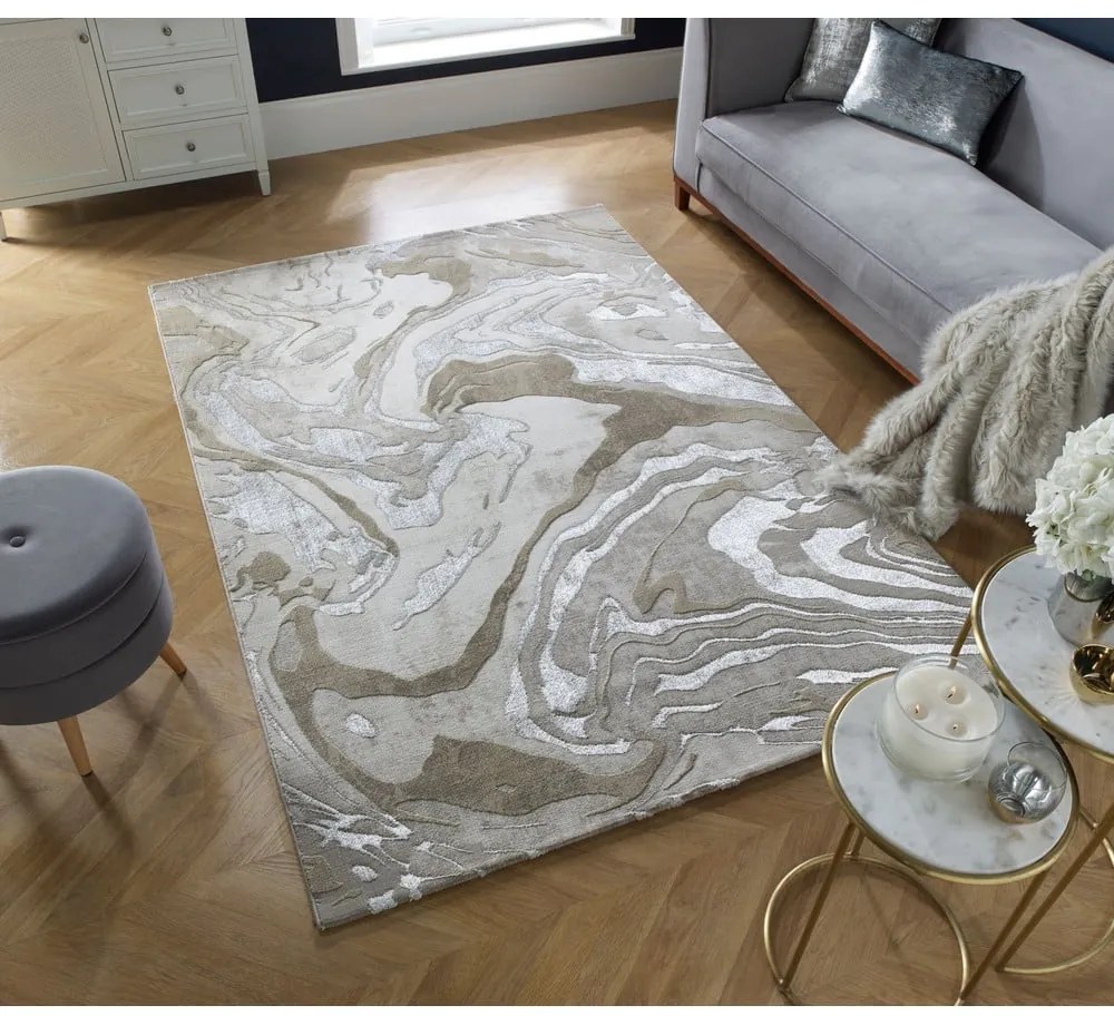 Béžový koberec 120x170 cm Marbled – Flair Rugs