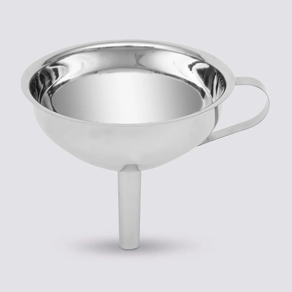 Kovový lievik so sitkom Chrome, (fi) 13 cm