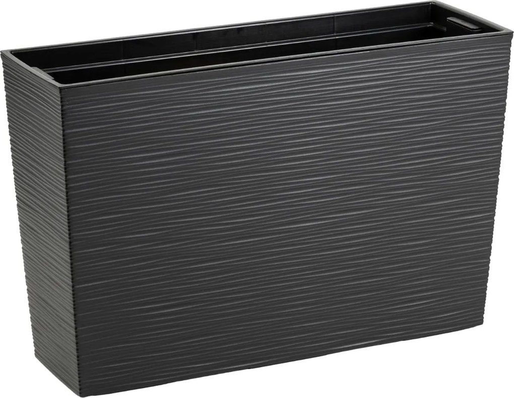 PLASTOVÝ KVETINÁČ BLOOM RIFLO 36X56X20 CM ČIERNA