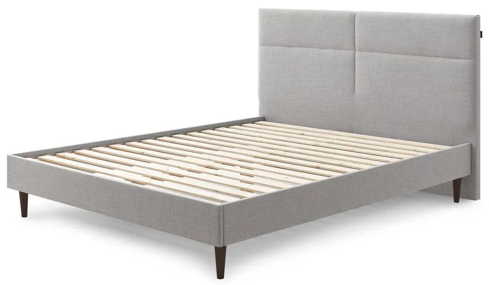 Sivá dvojlôžková posteľ Bobochic Paris Elyna Dark, 160 x 200 cm