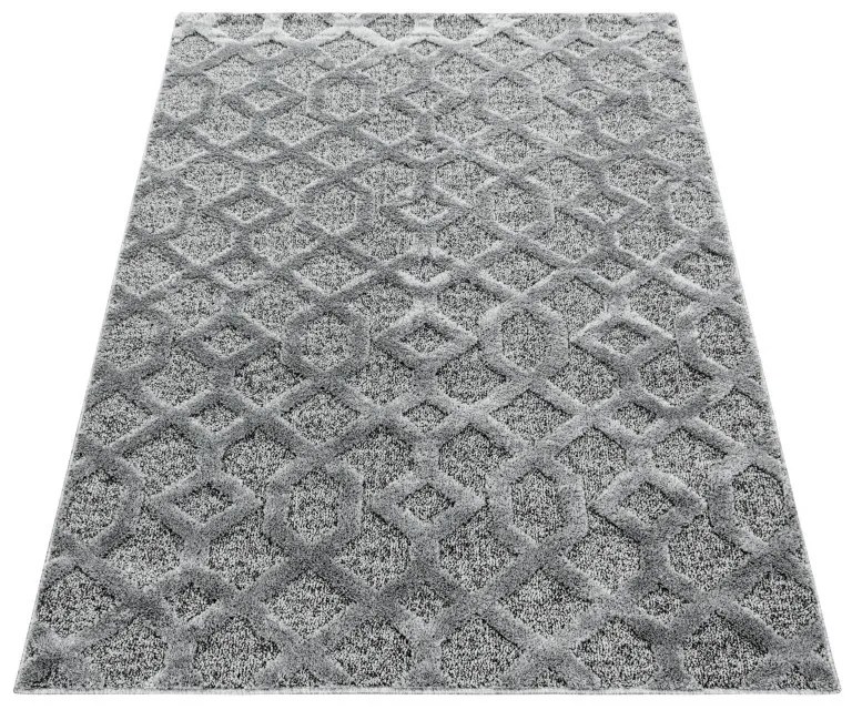 Ayyildiz, Kusový koberec Pisa 4702 Grey, 80x250, šedá, obývacia izba