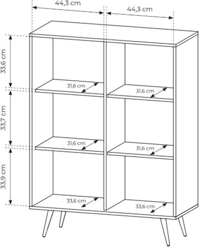 Vysoká komoda Flaro 93 cm s osvetlením - dub dunin