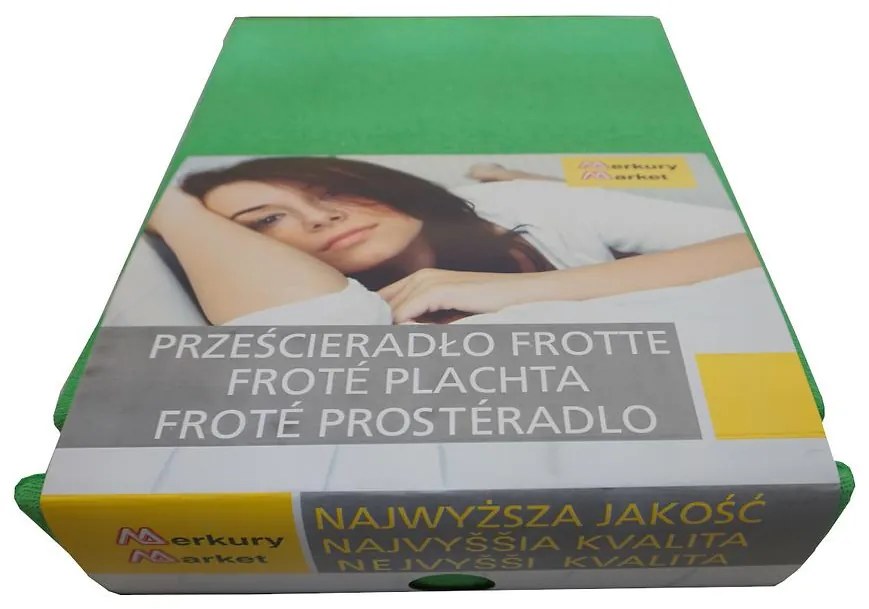 Froté plachta s gumičkou120x200 KOL12 zelená