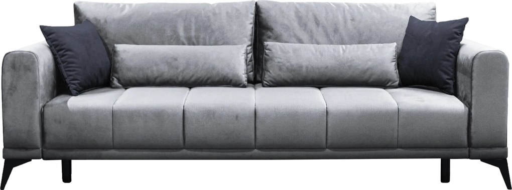 Rozkladacia pohovka, svetlosivá/sivá, GRACE BIG SOFA