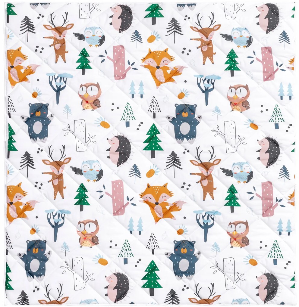 Obojstranná detská podložka na hranie Rozprávkový les 150x170 Farba: teepee