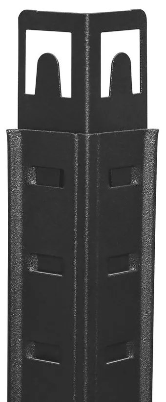 Policový regál DUSTY,5 políc, max 650kg, čierna/hnedá Jurhan