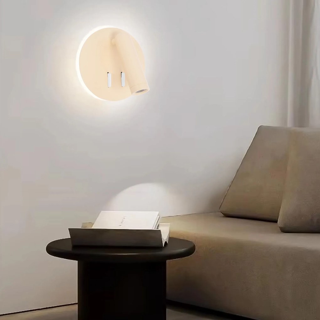 Toolight Toolight, LED nástenné svietidlo 16x14cm, 10W, APP1615-1W, béžová, OSW-06530