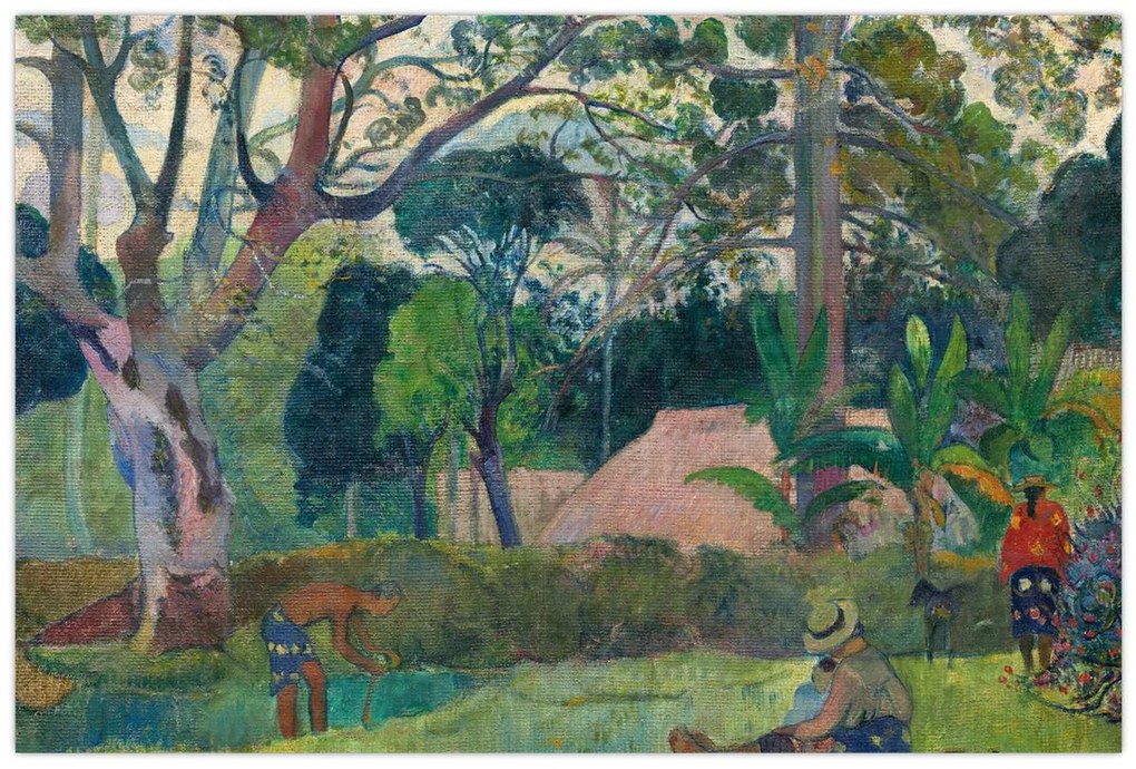 Obraz - Paul Gauguin, Te raau rahi (The Big Tree), reprodukcia (90x60 cm)