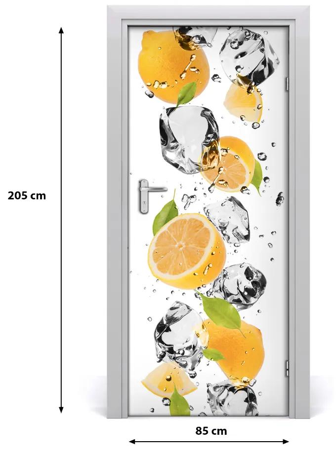 Fototapeta na dvere samolepiace citrón a voda 85x205 cm