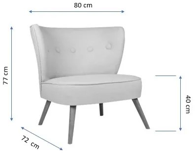 Kreslo JENI krémové