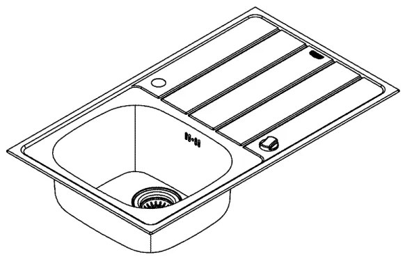 GROHE 31552SD1 - Drez K200 860 x 500 mm nerezová oceľ