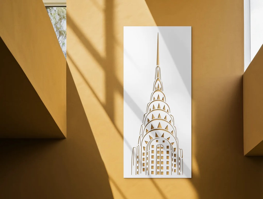 drevko Obraz Chrysler Building, New York Rozmer obrazu: 65 x 29 cm, Farba dekorácie: Čierna