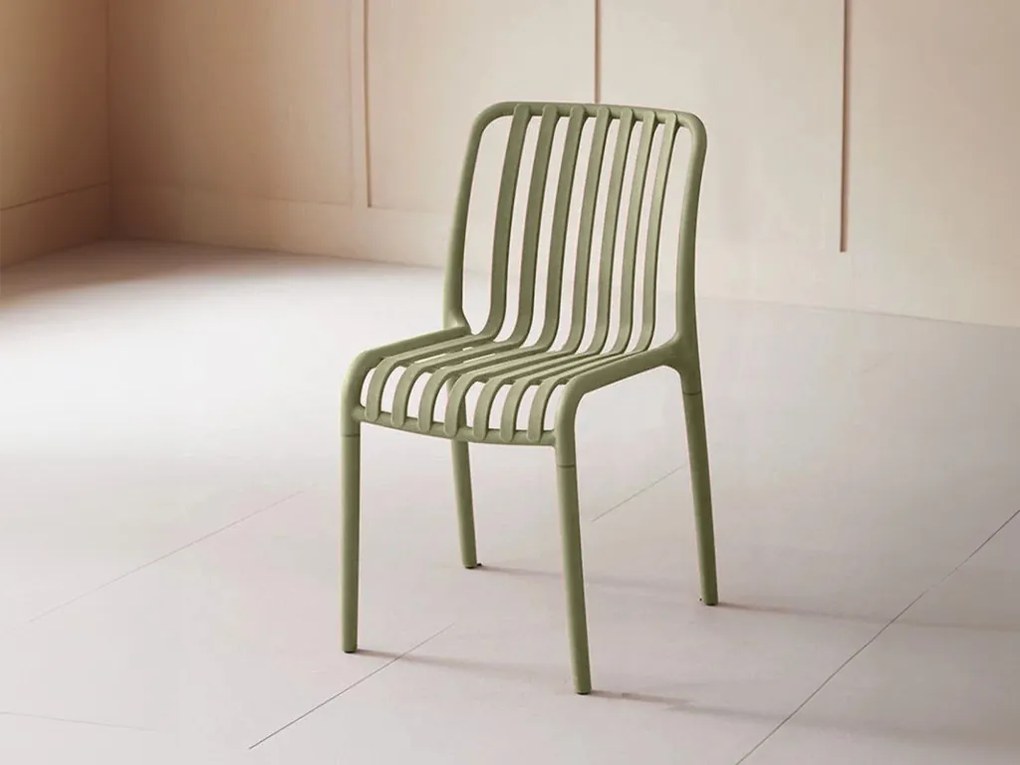 Plastová stolička TREGO, zelená