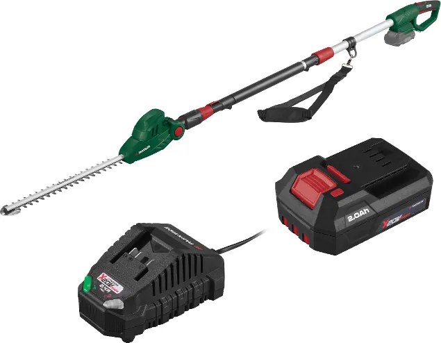 Parkside® Aku teleskopické nožnice na živý plot 20 V Paths 20 A1 + Akumulátor 20 V/2 Ah + Nabíjačka na akumulátor 20 V/2,4 A (800012623)