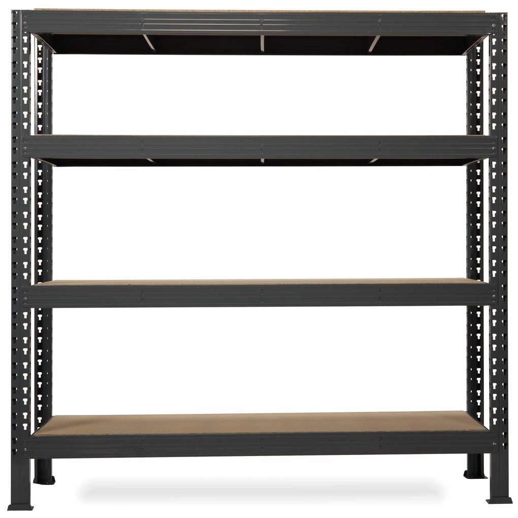 Trestles Nekonečný priemyselný regál 1800x2200x800, 4 police Farba: červená a čierna