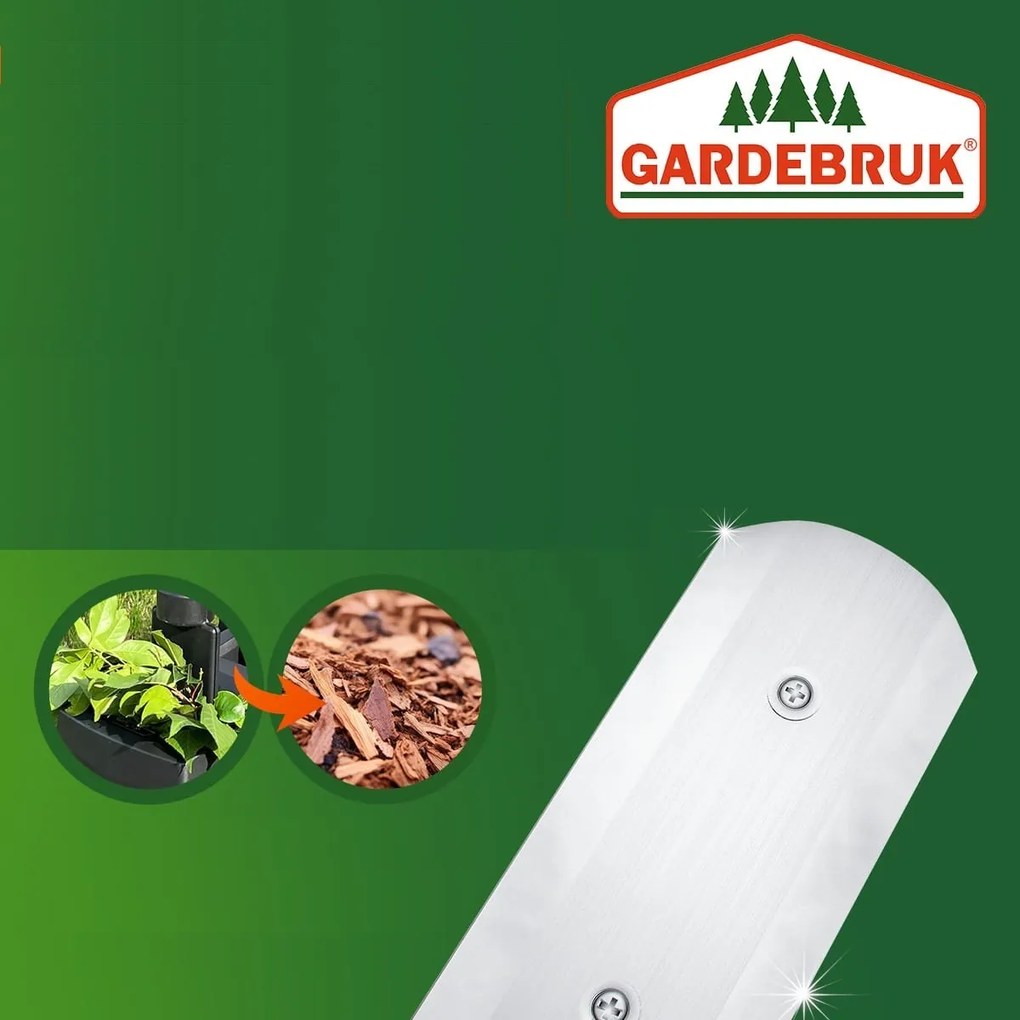 Záhradný štiepkovač na konáre VAVRO, 2400W, 50l, čierna/zelená Gardebruk