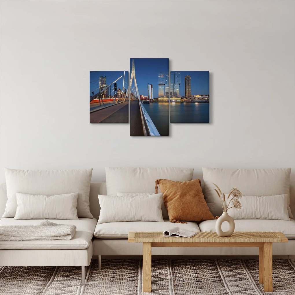 Obraz - Súmrak v Rotterdame, Holandsko (90x60 cm)