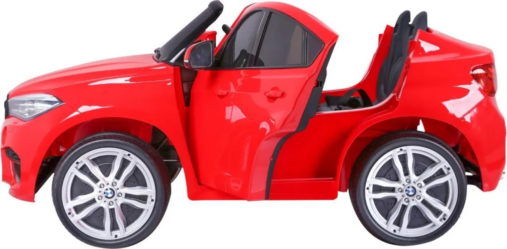 Ramiz BMW X6M XXL pre 2 deti Červené SUV + Pilot + Eco koža