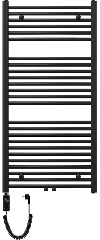Mexen Ares, elektrické vykurovacie teleso 1200x600 mm + vykurovacia tyč 600 W, čierna, W102-1200-600-2600-70