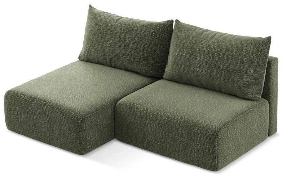 Zelená rozkladacia/s úložným priestorom rohová pohovka (ľavý roh) Kalena – Makamii