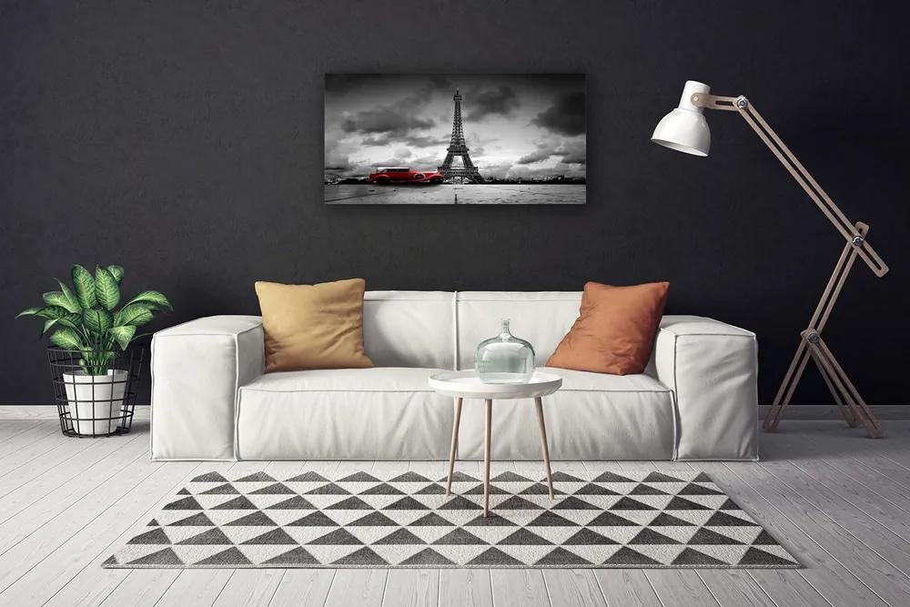 Obraz na plátne Eiffelova veža architektúra 140x70 cm