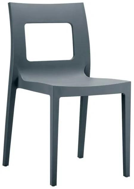 Stohovateľná stolička DS185656 Farba Tmavo sivá