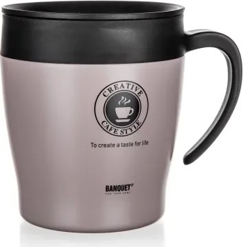 Cestovný termohrnček s uchom Tazza 330 ml, farba latte%