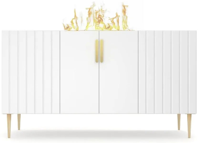 Elektrický krb Prins 500r  biely