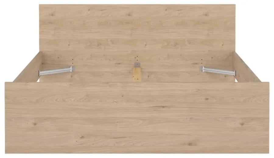 Dvojlôžková posteľ v dekore duba bez roštu 180x200 cm v prírodnej farbe Naia – Tvilum