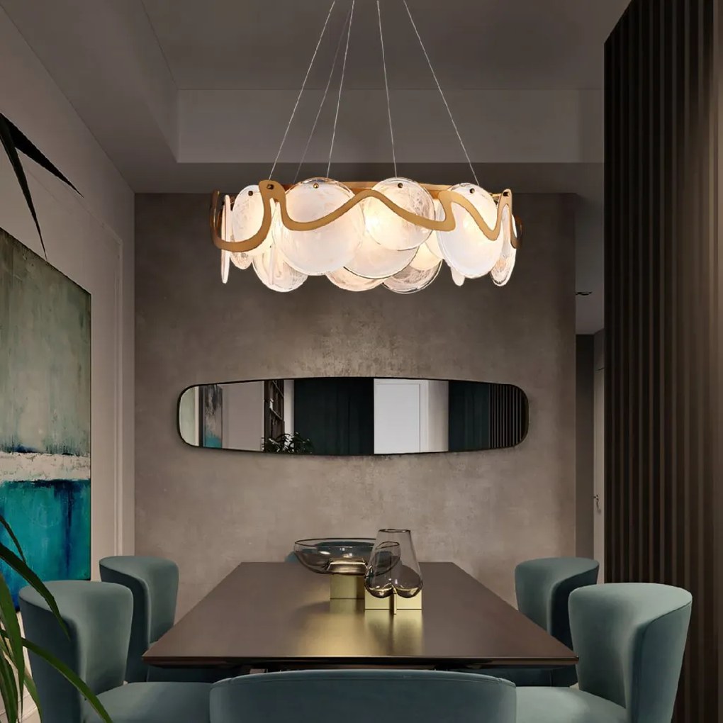 Toolight Toolight, stropné svietidlo, 8xE14, APP1544-8CP, zlatá matná, OSW-04064