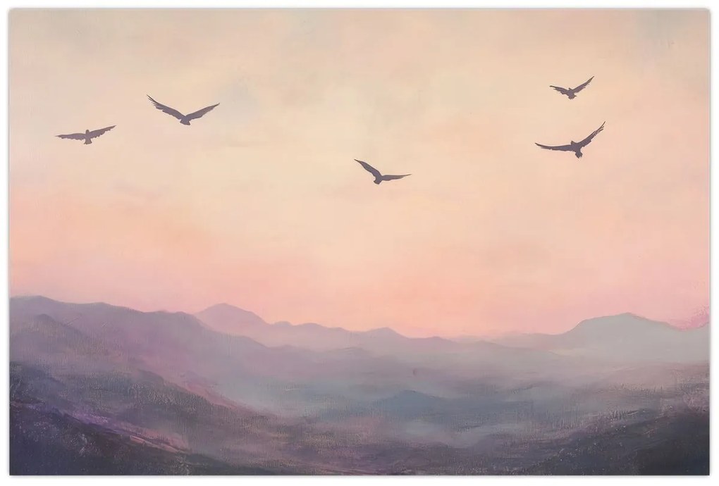 Obraz - Hejno vtákov II. (90x60 cm)