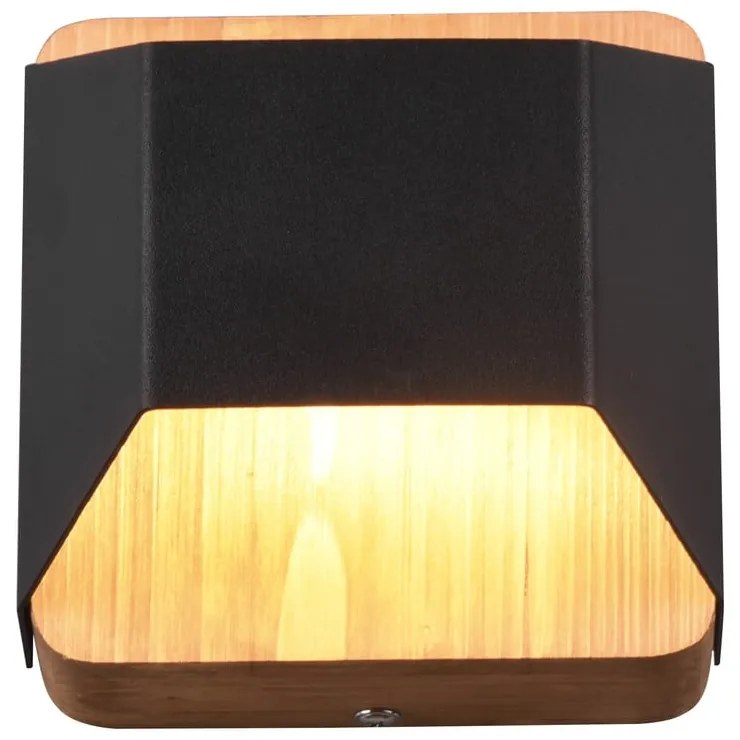 Matne čierne LED stmievateľné nástenné svietidlo Arino – Trio