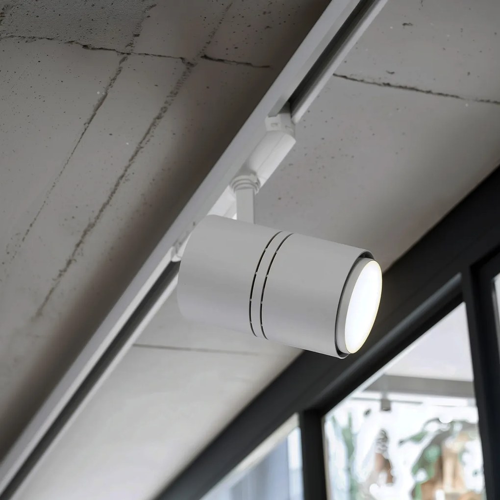 Moderný 3-fázový koľajnicový systém biely so 4 reflektormi 3000-4000K - Ruler 38