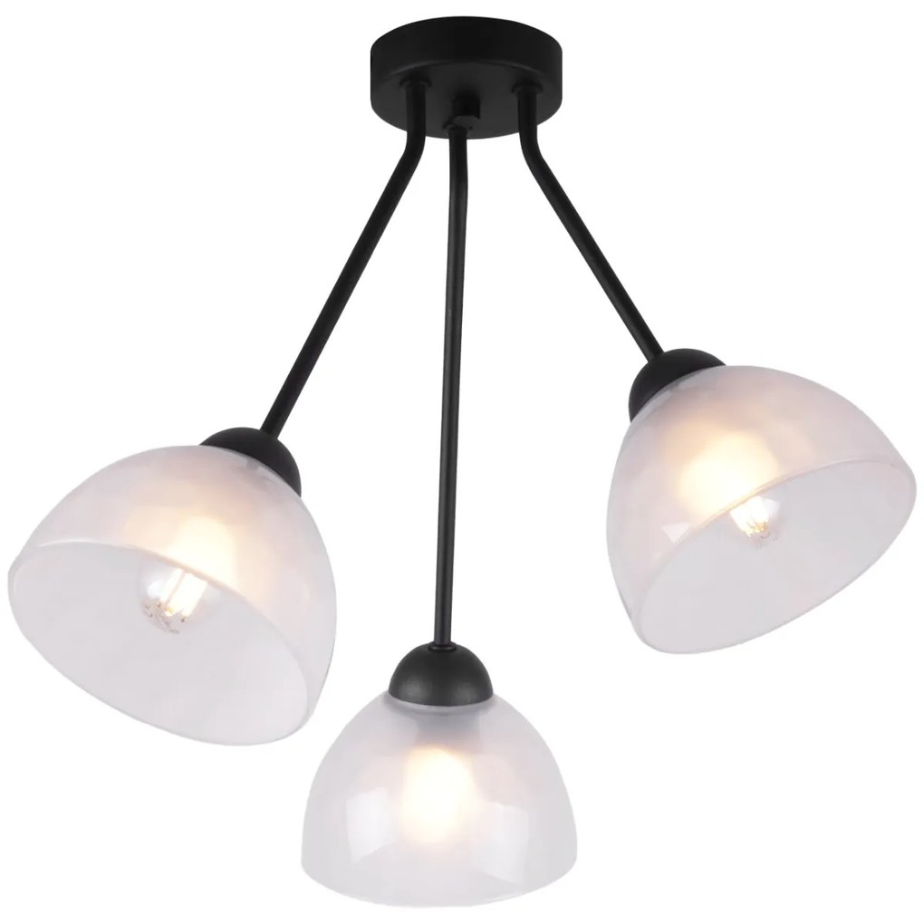 Stropné svietidlo Venice, 3x mliečne sklenené tienidlo