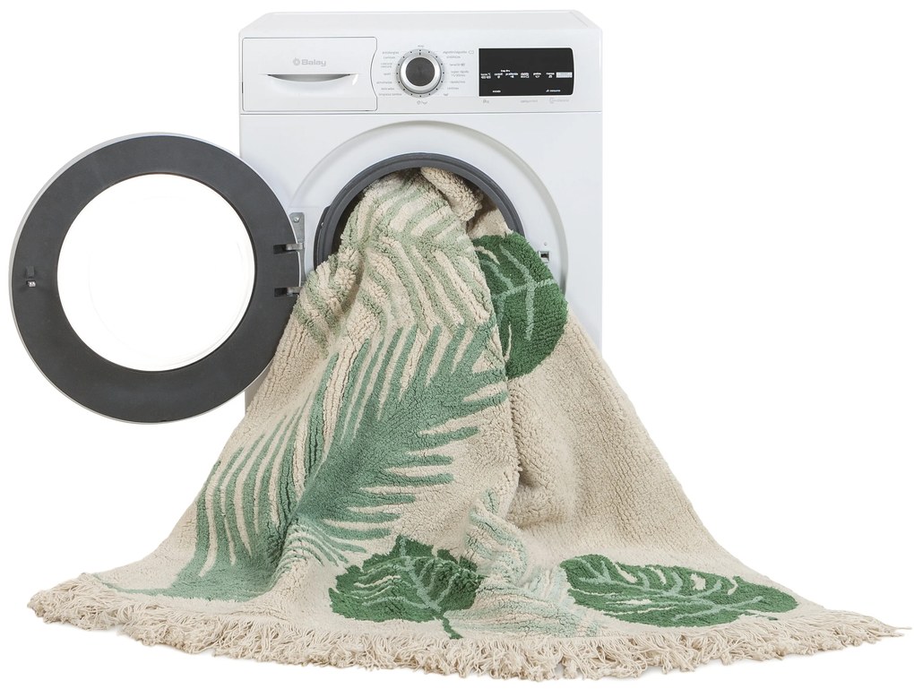 Ručne tkaný kusový koberec Tropical Green, 140x200, zelená, obývacia izba, Lorena Canals