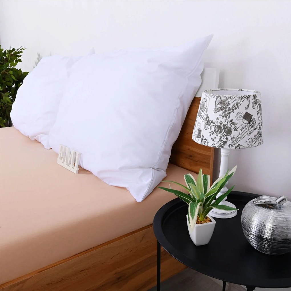 Plachta posteľná cappuccino jersey EMI: Plachta 200x220