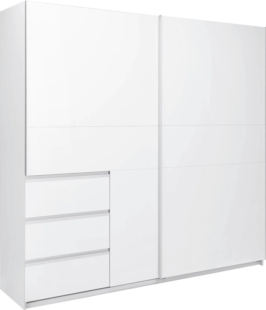 XXXLutz SKRIŇA S POSUVNÝMI DVERAMI, biela, 215/210/61,5 cm P & B - Skrine - 000885001004